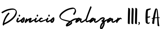 Tax Preparation Company Owner Dionicio Salazar III Signature